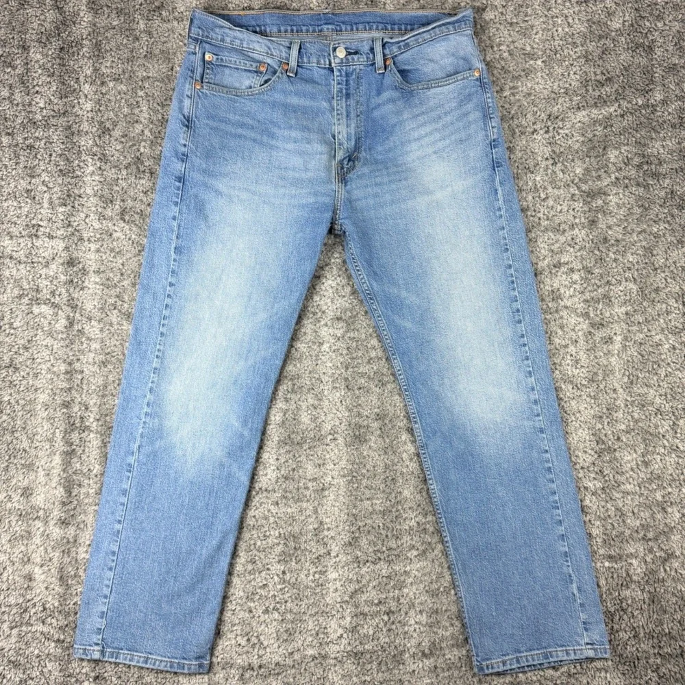 Levi's 505 Men's W36 L30 Regular Fit Straight Leg Blue Light Wash‎ Denim Jeans